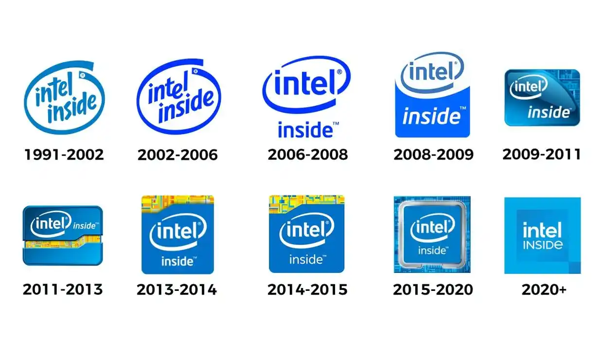 英特尔新品牌标志_intel图标_英特尔品牌形象更新