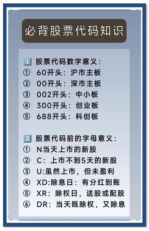 国内股票代码开头数字代表啥？主板、中小板、创业板全解析