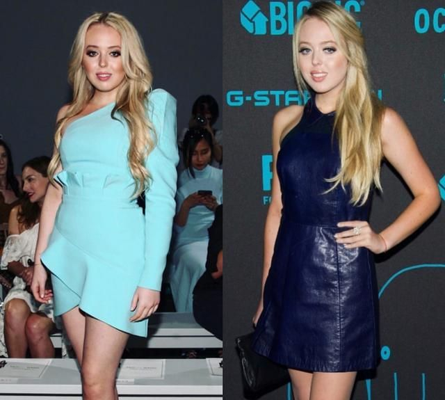 蒂芙尼·特朗普喜欢修身礼服，和伊万卡同框赢了？美貌名媛范儿