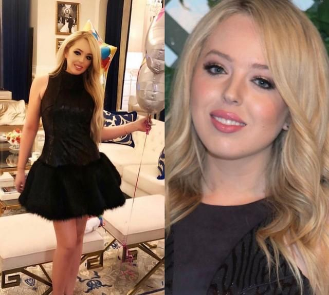 蒂芙尼·特朗普喜欢修身礼服，和伊万卡同框赢了？美貌名媛范儿