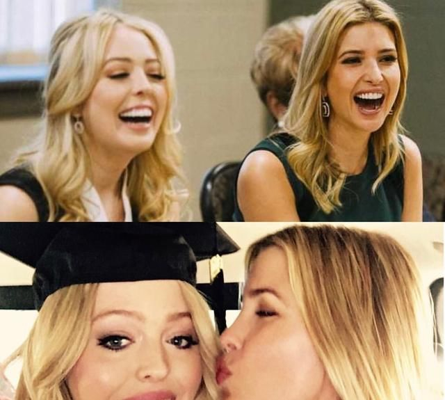 蒂芙尼·特朗普喜欢修身礼服，和伊万卡同框赢了？美貌名媛范儿