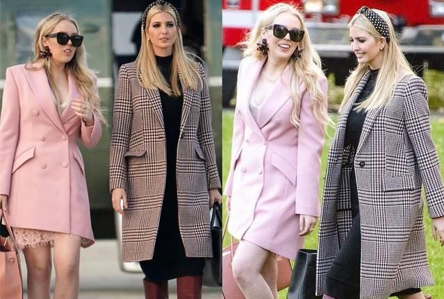 蒂芙尼·特朗普喜欢修身礼服，和伊万卡同框赢了？美貌名媛范儿